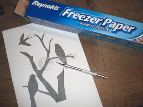 Freezer Paper und Papiermesser